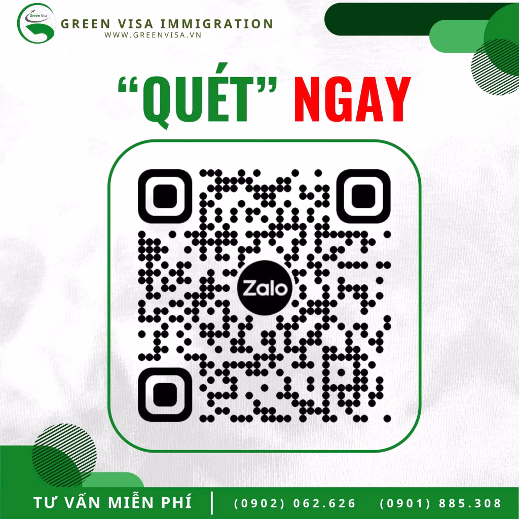 Qr Zalo OA Green Visa